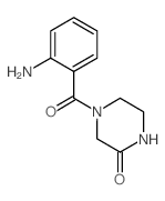 4-(2-氨基苯甲酰基)-2-哌嗪酮结构式