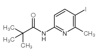 N-(5-碘-6-甲基吡啶-2-基)-2,2-二甲基丙胺结构式