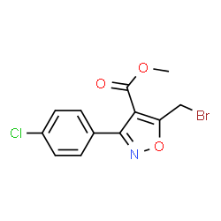 4-Isoxazolecarboxylicacid,5-(bromomethyl)-3-(4-chlorophenyl)-,methylester(9CI) Structure