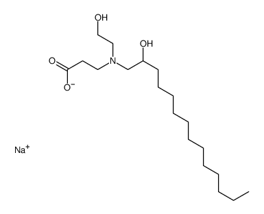 sodium N-(2-hydroxyethyl)-N-(2-hydroxytetradecyl)-beta-alaninate Structure