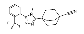 4-(4-甲基-5-(2-(三氟甲基)苯基)-4H-1,2,4-噻唑-3-基)双环[2.2.2]辛烷-1-甲腈结构式