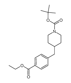 tert-butyl 4-[4-(ethoxycarbonyl)benzyl]piperidine-1-carboxylate Structure