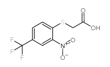 2-硝基-4-(三氟甲基)苯基硫代乙醇酸结构式