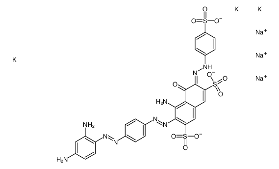 4-amino-3-[[4-[(2,4-diaminophenyl)azo]phenyl]azo]-5-hydroxy-6-[(4-sulphophenyl)azo]naphthalene-2,7-disulphonic acid, potassium sodium salt picture
