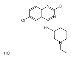 2,6-dichloro-N-(1-ethylpiperidin-3-yl)quinazolin-4-amine hydrochloride Structure