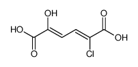 trans-trans-5-chloro-2-hydroxy-muconic acid Structure