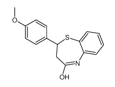 2-(4-methoxyphenyl)-3,5-dihydro-2H-1,5-benzothiazepin-4-one结构式