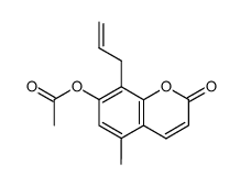 5-methyl-7-acetoxy-8-allylcoumarin结构式