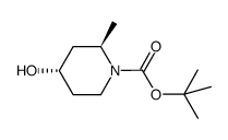 (2R,4S)-4-羟基-2-甲基哌啶-1-羧酸叔丁酯结构式