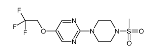 2-(4-methylsulfonylpiperazin-1-yl)-5-(2,2,2-trifluoroethoxy)pyrimidine结构式