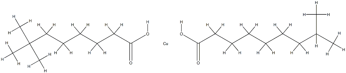 (isodecanoato-O)(neodecanoato-O)copper Structure