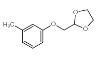 2-间甲苯氧基甲基-[1,3]二氧杂烷结构式
