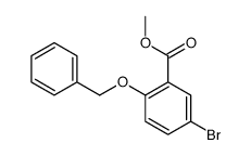 2-(苄氧基)-5-溴苯甲酸甲酯结构式