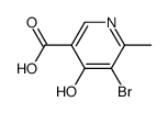 5-bromo-6-methyl-4-oxo-1,4-dihydropyridine-3-carboxylic acid structure
