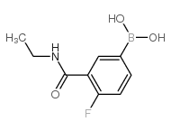3-(乙基氨甲酰基)-4-氟苯基硼酸结构式