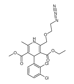 2-(2-azidoethoxy)methyl-4-(2,3-dichlorophenyl)-3-ethoxycarbonyl-5-methoxycarbonyl-6-methyl-1,4-dihydropyridine结构式