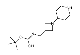 (1-哌啶-4-基-氮杂啶-3-甲基)-氨基甲酸叔丁酯结构式