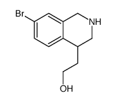 2-(7-溴-1,2,3,4-四氢异喹啉-4-基)乙醇结构式