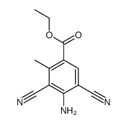 ethyl 4-amino-3,5-dicyano-2-methylbenzoate结构式