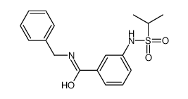 N-benzyl-3-(propan-2-ylsulfonylamino)benzamide结构式