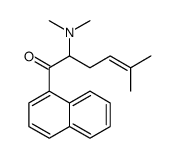 2-(dimethylamino)-5-methyl-1-naphthalen-1-ylhex-4-en-1-one结构式