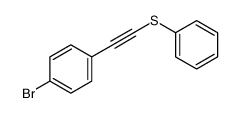 1-bromo-4-(2-phenylsulfanylethynyl)benzene结构式