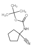 N-(1-氰基环戊基)氨基甲酸叔丁酯结构式