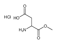 3-amino-4-methoxy-4-oxobutanoic acid,hydrochloride结构式