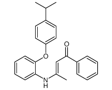 1-phenyl-3-[2-(4-propan-2-ylphenoxy)anilino]but-2-en-1-one Structure