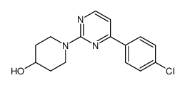 1-[4-(4-chlorophenyl)pyrimidin-2-yl]piperidin-4-ol Structure