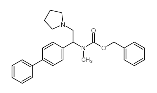 1-吡咯烷-2-(4'-联苯)-2-(N-Cbz-N-甲基)氨基乙烷结构式