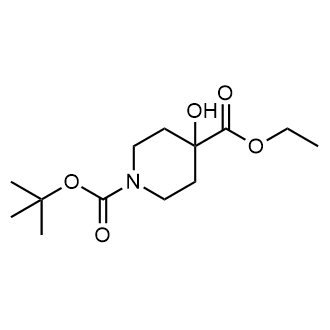 1-(叔丁基)4-乙基4-羟基哌啶-1,4-二羧酸酯结构式