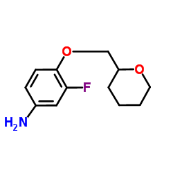 3-Fluoro-4-(tetrahydro-2H-pyran-2-ylmethoxy)-phenylamine Structure