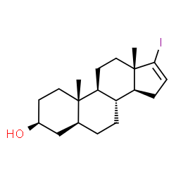 5α-Androst-16-en-3β-ol, 17-iodo- Structure