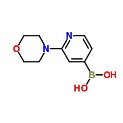 [6-(4-Morpholinyl)-3-pyridinyl]boronic acid structure