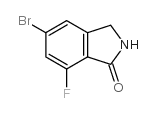 5-溴-7-氟异吲哚啉-1-酮结构式