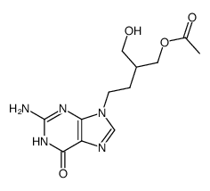 9-<4-acetoxy-3-(hydroxymethyl)but-1-yl>guanine结构式