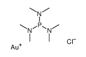 N-[bis(dimethylamino)phosphanyl]-N-methylmethanamine,gold(1+),chloride Structure