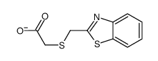 (1,3-苯并噻唑-2-甲基)硫代]乙酸结构式