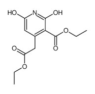 <2,6-Dihydroxy-3-ethoxycarbonyl-pyridyl-(4)>-essigsaeure-ethylester结构式