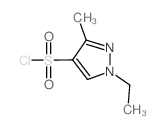 1-乙基-3-甲基-1H-吡唑-4-磺酰氯结构式