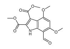 dimethyl 7-formyl-4,6-dimethoxy-1H-indole-2,3-dicarboxylate Structure