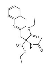 diethyl acetamido(2-quinolinylmethyl)malonate Structure