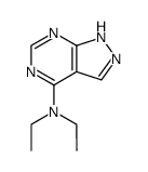 diethyl-(1(2)H-pyrazolo[3,4-d]pyrimidin-4-yl)-amine结构式