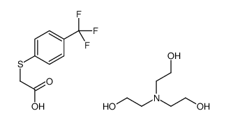 2-[bis(2-hydroxyethyl)amino]ethanol,2-[4-(trifluoromethyl)phenyl]sulfanylacetic acid Structure