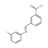 Benzenamine,3-chloro-N-[(3-nitrophenyl)methylene]- Structure