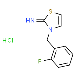 3-(2-氟苄基)-1,3-噻唑-2(3H)-亚胺盐酸盐结构式