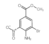 4-氨基-3-溴-5-硝基苯甲酸甲酯结构式