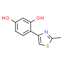 4-(2-methylthiazol-4-yl)benzene-1,3-diol结构式