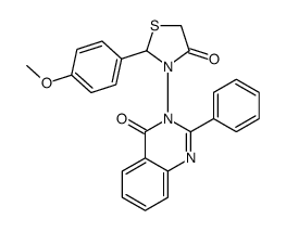 2-(4-methoxyphenyl)-3-(4-oxo-2-phenylquinazolin-3-yl)-1,3-thiazolidin-4-one Structure